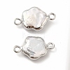 Baroque Natural Keshi Pearl Connector Charms PEAR-P004-22B-P01-2