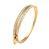 304 Stainless Steel Hinged Rhinestone Bangles for Women BJEW-K307-02G-2