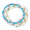 5Pcs 5 Colors Bohemian Style Natural Shell Column Beads Stretch Bracelets for Women WU0042-6-1