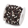 Natural Garnet Nuggets & 316 Stainless Steel Handmade Link Chains CHS-K021-14G-03-2
