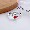 925 Sterling Silver & Natural Moonstone Adjustable Finger Rings FS-WG9EA45-01-1