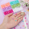 600Pcs 6 Styles Opaque Acrylic Linking Rings MACR-SP0002-37-3