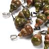 Natural Unakite Pendants G-B127-03P-04-1