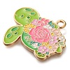 Animal Flower Alloy Enamel Pendants ENAM-Q508-01B-2