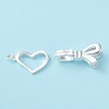 925 Sterling Silver Fold Over Clasps STER-D005-07S-3