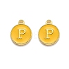 Golden Plated Alloy Enamel Charms ENAM-Q437-13P-1