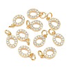 SHEGRACE Brass Micro Pave Clear Cubic Zirconia Pendants XGRQ29684-394G-O-1