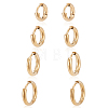 8Pcs 4 Styles 304 Stainless Steel Hoop Earrings for Women EJEW-LP0001-34G-1