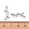 304 Stainless Steel Branch Pendants STAS-T067-49P-3
