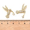 Brass Micro Pave Clear Cubic Zirconia Pendants KK-G533-07A-G-3