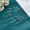 12Pcs Column Sterling Silver Cord Ends STER-BC0004-48B-4