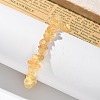 Chips Natural Citrine(Dyed & Heated) Beaded Stretch Bracelets BJEW-JB01826-08-8