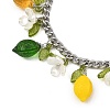 Glass & Acrylic Charm Bracelets BJEW-JB13974-2