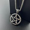 Stylish Stainless Steel Hexagram Pendant Punk Titanium Necklaces Jewelry for Men JO3031-2