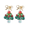 Handmade Glass Beads Dangle Stud Earrings EJEW-TA00596-2