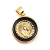 Brass Enamel Pendants KK-P209-03G-01-RS-2