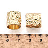 Textured Rack Plating Alloy Large Hole Beads PALLOY-T091-43G-3
