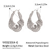 Twist 304 Stainless Steel Hoop Earrings LS-JE2678-2-1