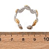 304 Stainless Steel Double Color Cuff Rings RJEW-S635-01GP-T-3