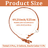 2Pcs 2 Colors Bohemian Imitation Leather Tassel with Alloy Ring Waist Chain Belts for Women AJEW-CL0005-22B-2