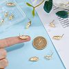 12Pcs 2 Style Brass Stud Earring Findings KK-FH0004-95-3