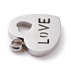 Non-Tarnish 304 Stainless Steel Charms STAS-Y002-01P-3