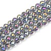 Electroplate Transparent Glass Beads EGLA-B013-02A-HP17-1