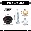 30 Bags 304 Stainless Steel Glass Fasteners STAS-BC0004-30EB-2