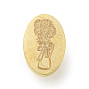 Golden Tone Wax Seal Brass Stamp Head AJEW-G056-03C-2
