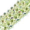 Baking Paint Electroplate Transparent Glass Beads Strands EGLA-Q136-03A-05-1