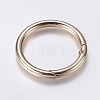 Zinc Alloy Spring Gate Rings PALLOY-WH0007-01LG-2