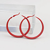 Spray Painted Alloy Hoop Earrings FS-WG43B6B-01-1