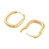 Rack Plating Oval Brass Hoop Earrings EJEW-N055-29G-RS-2