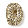 Rack Plating Brass Micro Pave Clear Cubic Zirconia Pendants ZIRC-U002-G-D-1