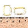 Brass Micro Pave Cubic Zirconia Hoop Earrings KK-CBA98BA-01G-D-5