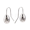 Brass Teardrop Dangle Earrings for Women EJEW-C047-01P-2