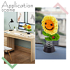 Cotton Kniiting Sunflower Decorate DJEW-WH0037-76-6