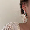 Petaline Alloy Hoop Earrings FS-WG7841D-01-3