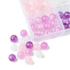 64Pcs 4 Colors Round Imitation Cat Eye Resin Beads RESI-FS0001-66B-3