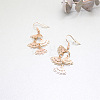 Filigree Butterfly 304 Stainless Steel Dangle Earrings WG3B680-01-2