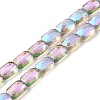 Transparent Electroplate Glass Beads Strands EGLA-I017-03-FR01-1