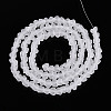 Frosted Transparent Glass Beads Strands GLAA-N016-4mm-11-2