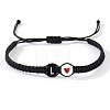 304 Stainless Steel Alphabet Beads Braided Bead Bracelets RY3090-38-1