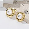 Brass Stud Earrings EJEW-R016-18G-4