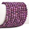 Heated Natural Sugilite Beads Strands G-B193-B03-4mm-2