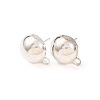 Brass Stud Earring Findings KK-G604-01S-06-1