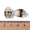 Two Tone Color Handmade Foil Glass Beads FOIL-Q001-01G-4
