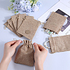 Beebeecraft Polyester Imitation Burlap Packing Pouches Drawstring Bags ABAG-BBC0001-02B-01-3