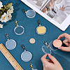 8Pcs 4 Styles Acrylic Coin Case Pendant Decoration KEYC-FG0001-29-3