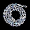 Transparent Electroplate Glass Beads Strands EGLA-N013-T4mm-B01-2